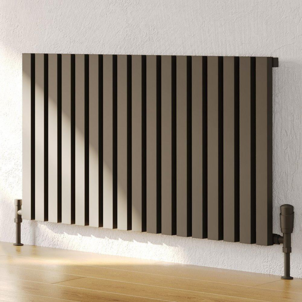 Hamilton 575 x 994mm Grey Horizontal Single Panel Radiator