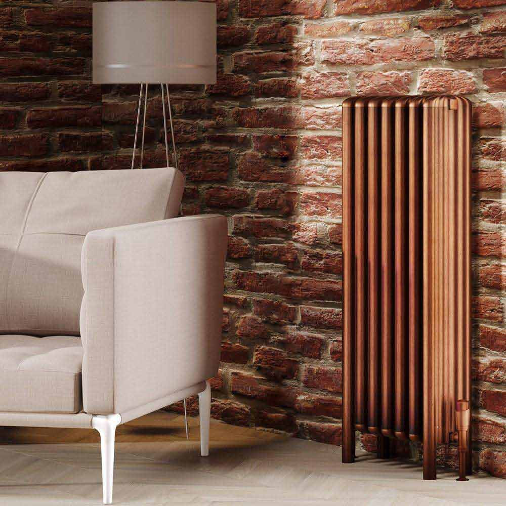 Niagara Grande 1290 x 505mm Brass Vertical Radiator