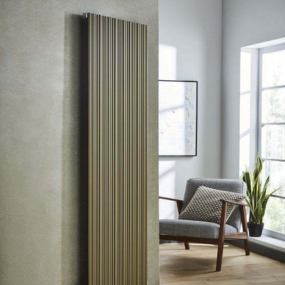 Quebec 1775 x 239mm Bronze Vertical Single Panel Radiator