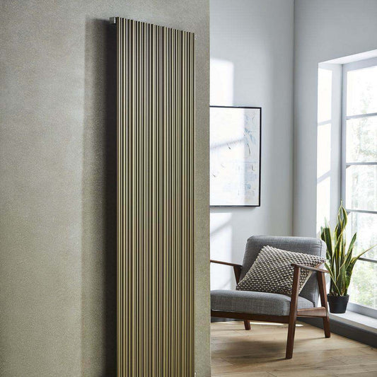 Quebec 1775 x 599mm Bronze Vertical Double Panel Radiator