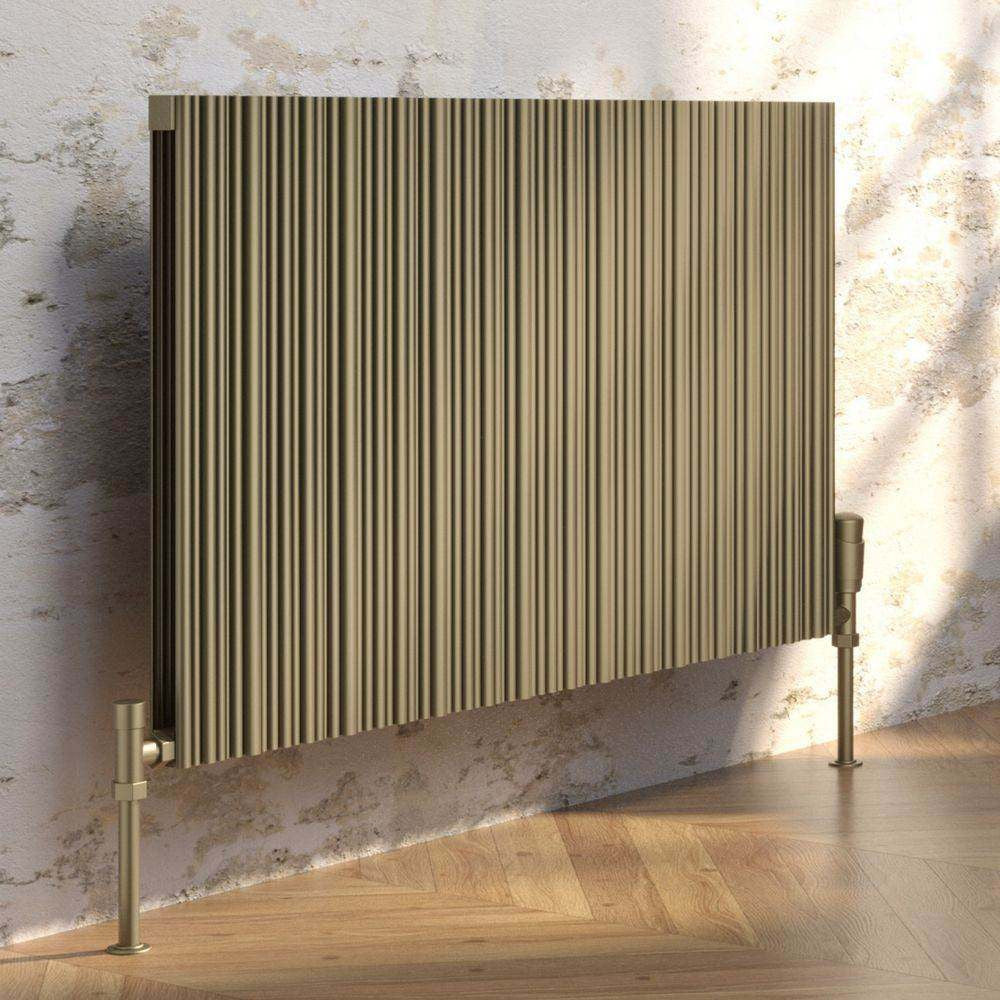 Quebec 575 x 1439mm Bronze Horizontal Double Panel Radiator