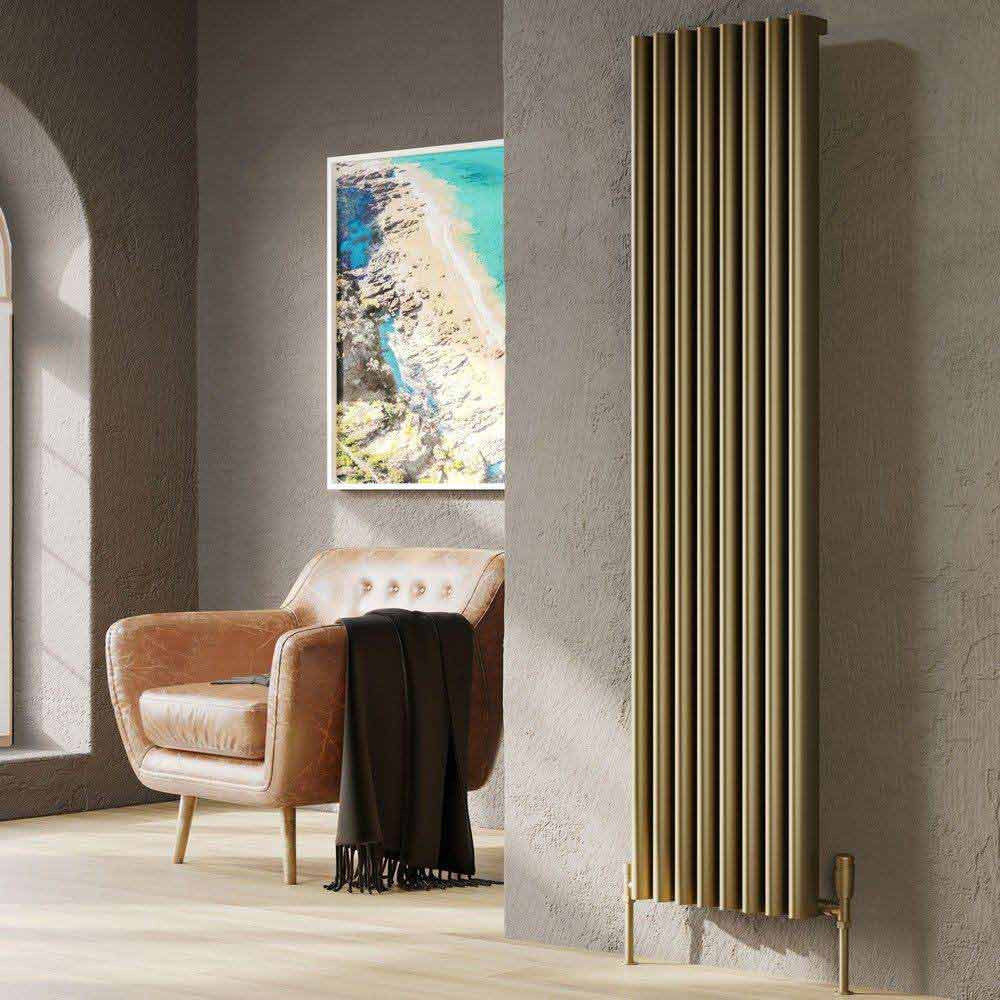 Toronto 1775 x 490mm Bronze Vertical Aluminium Radiator