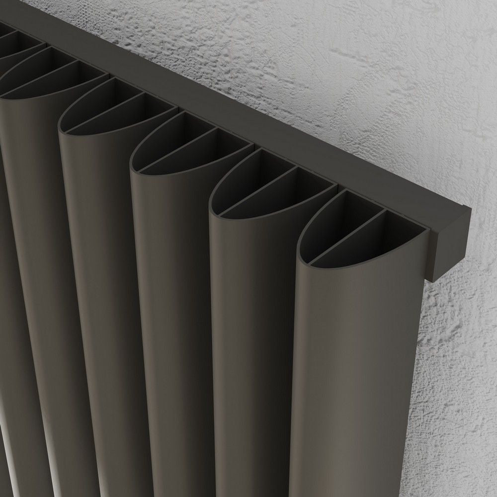 Toronto 1775 x 490mm Grey Vertical Aluminium Radiator