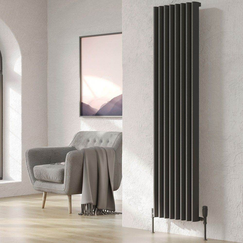 Toronto 1775 x 600mm Grey Vertical Aluminium Radiator