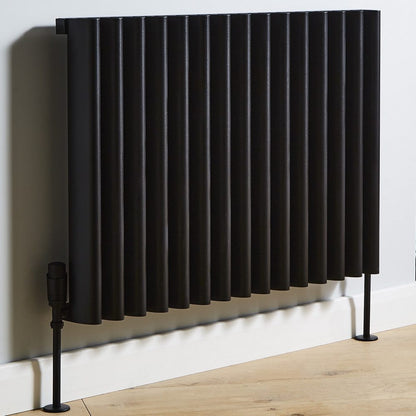 Toronto 575 x 1425mm Black Horizontal Aluminium Radiator