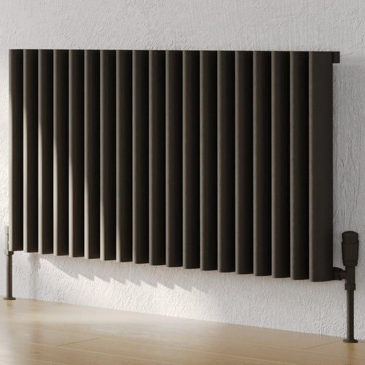 Toronto 575 x 600mm Grey Horizontal Aluminium Radiator