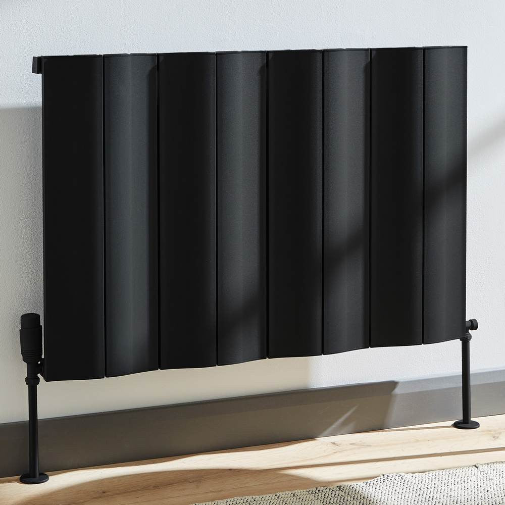 Vancouver 575 x 1244mm Black Horizontal Double Panel Radiator