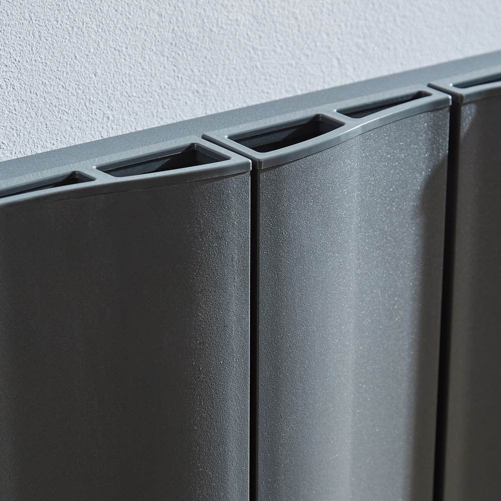 Vancouver 575 x 1036mm Grey Horizontal Single Panel Radiator