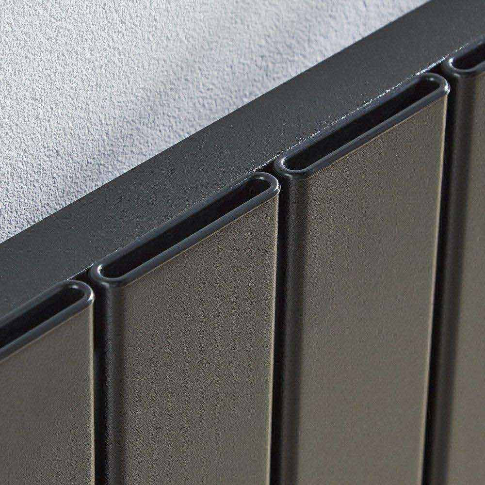 Victoria 1775 x 440mm Black Single Panel Vertical Radiator