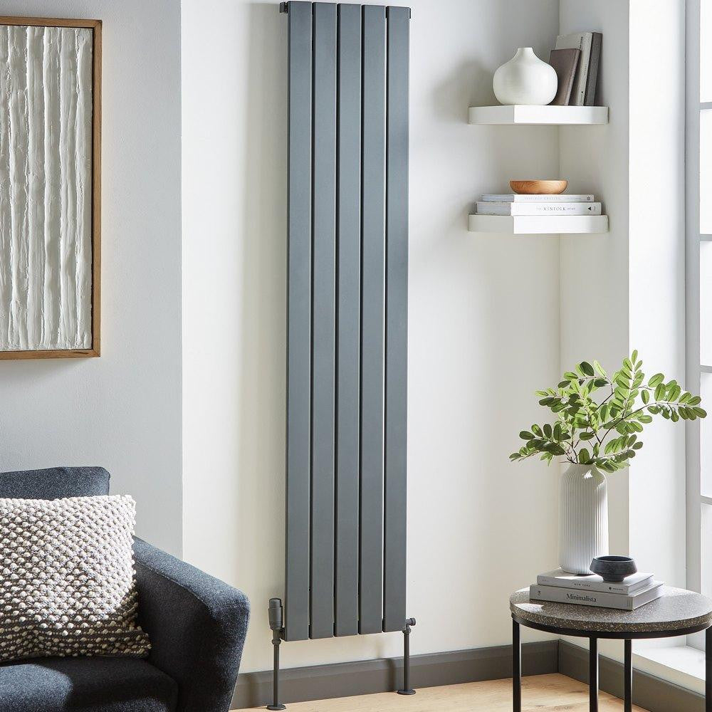 Victoria 1775 x 440mm Grey Double Panel Vertical Radiator