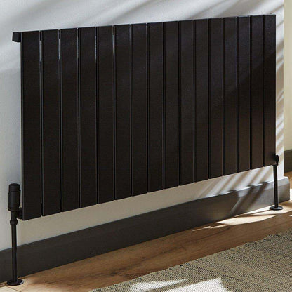 Victoria 575 x 588mm Black Double Panel Horizontal Radiator