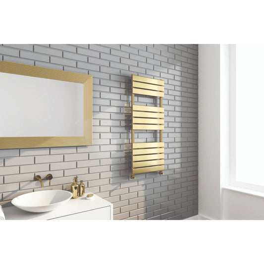 Malibu 1200 x 500 Rail Brushed Brass Radiator