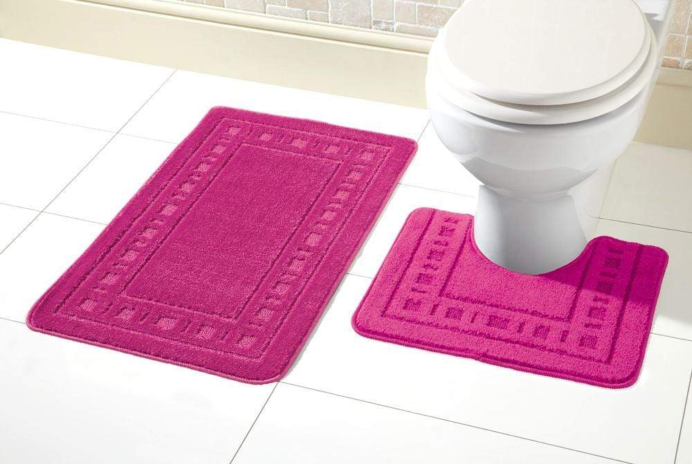 Miami Bath Mat Set Luxurious Ultra-Absorbent Non-Slip Bathroom Rugs with Multiple Color Options Perfect for Home Hotel or Guesthouse by OLIVIA ROCCO