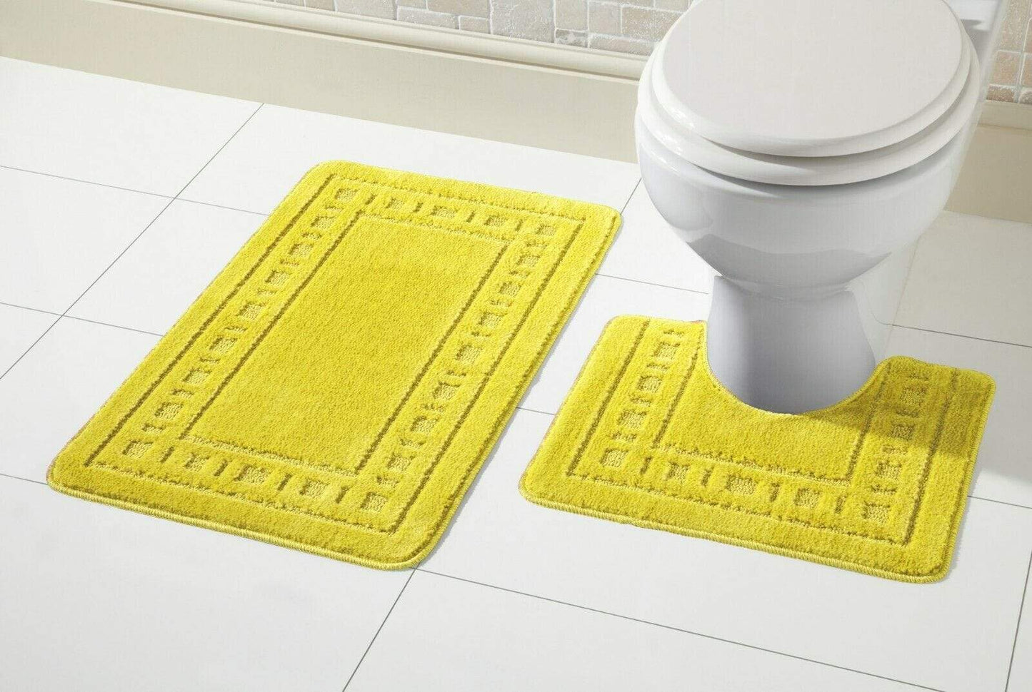 Miami Bath Mat Set Luxurious Ultra-Absorbent Non-Slip Bathroom Rugs with Multiple Color Options Perfect for Home Hotel or Guesthouse by OLIVIA ROCCO