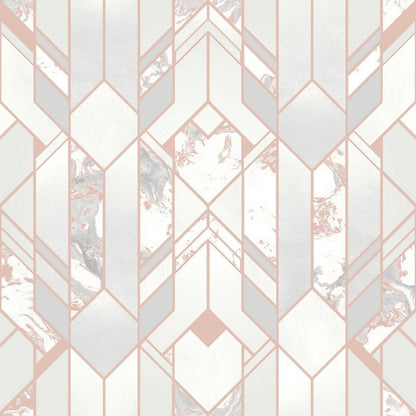 Muriva Elixir Geo Rose Gold Wallpaper (167502)