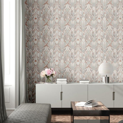 Muriva Elixir Geo Rose Gold Wallpaper (167502)