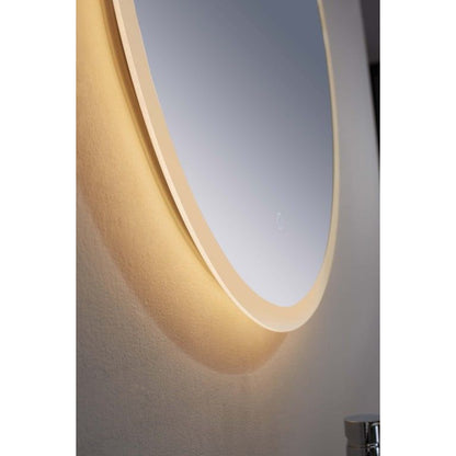 Oaksey 800mm Round Mirror - Frosted Edge