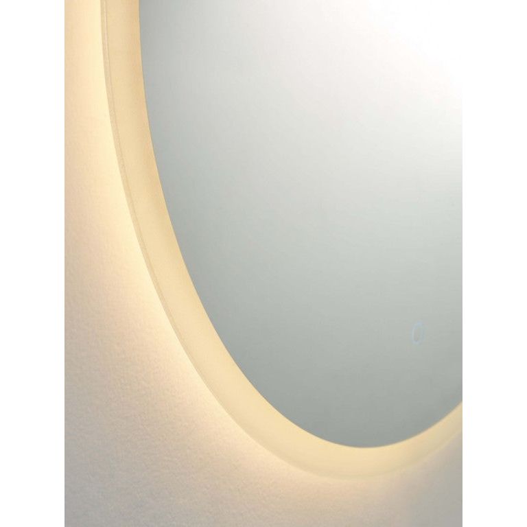 Oaksey 800mm Round Mirror - Frosted Edge