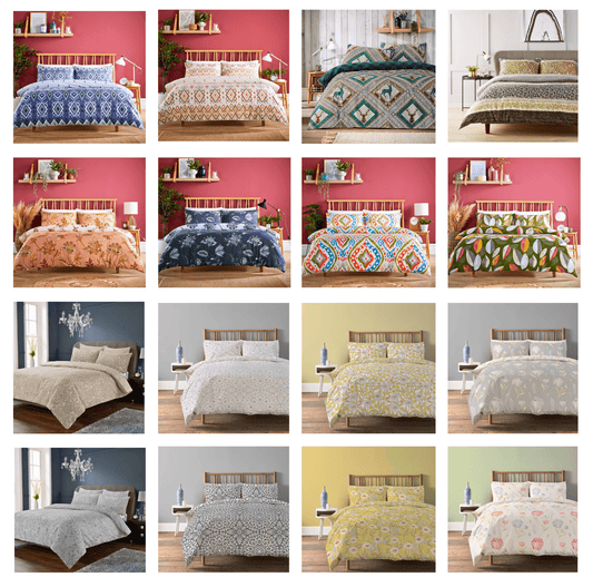 OLIVIA ROCCO Luxury Super Soft Cotton Rich Duvet Sets Easycare Comfortable Bedding Includes Duvet Cover & Pillowcases in Single Double King Size