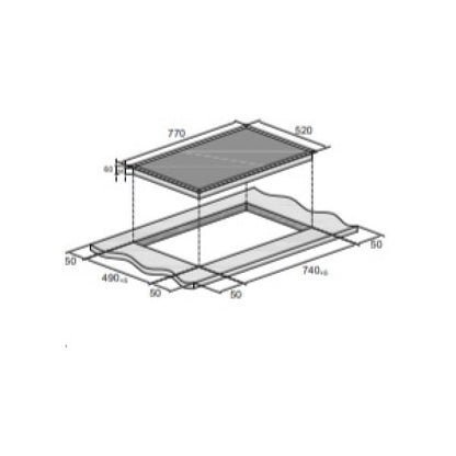 Candy 77cm 5 Zone Induction Hob, Touch Control