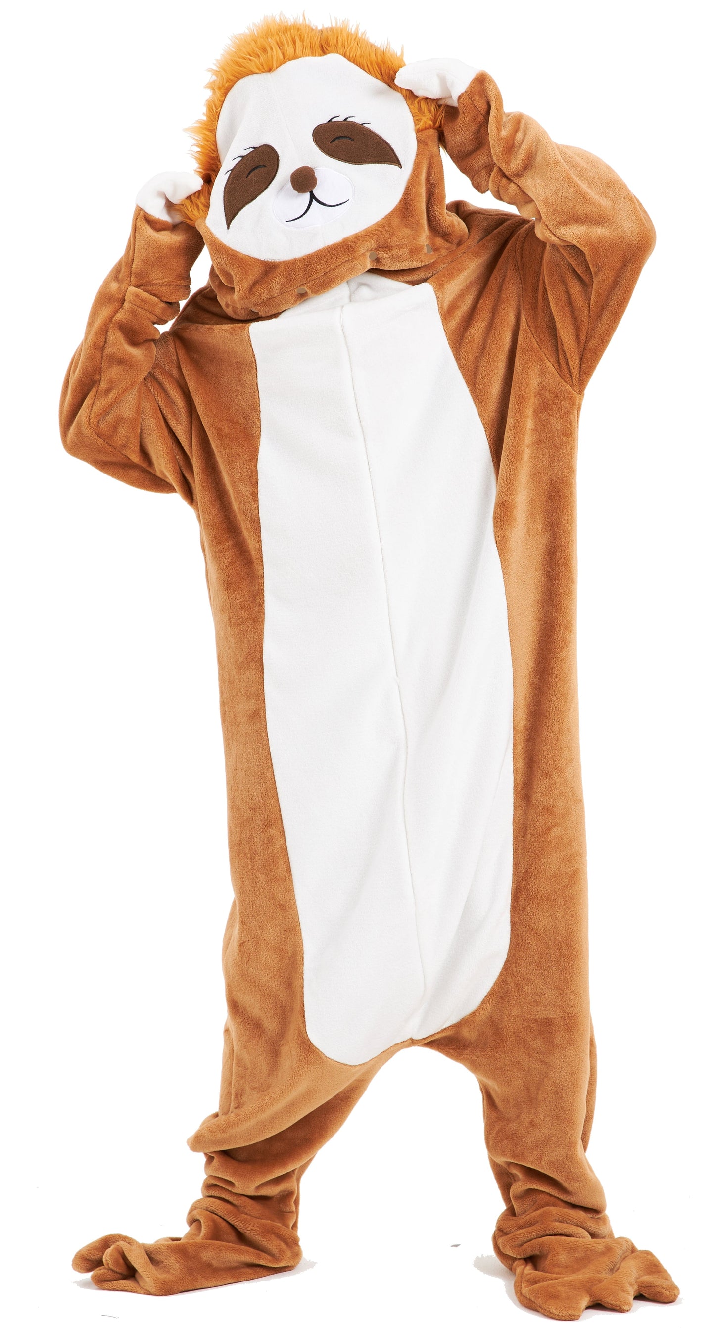 Oversized Sloth Animal Wearable Blanket Hoodie Soft Fleece Hooded Blanket with Sleeves Warm Winter Loungewear by OLIVIA ROCCO