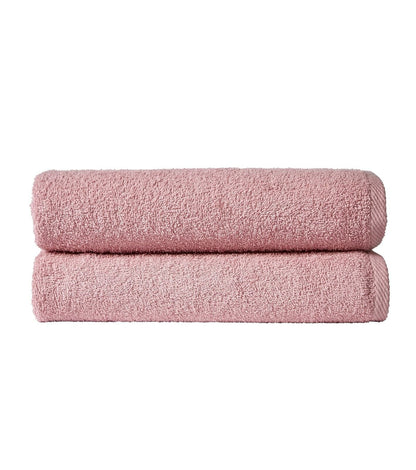 Pack of 2 Large Quick-Drying Lightweight Easycare Indus Valley Cotton Bath Sheets 80x140 cm for Home Travel Gym Holidays Multiple Colours by OLIVIA ROCCO