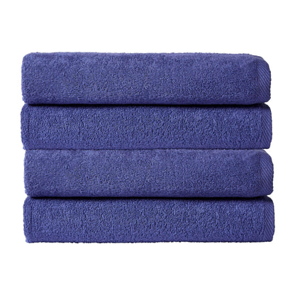 Pack of 4 Large Quick-Drying Lightweight Easycare Indus Valley Cotton Bath Sheets 80x140cm for Home Travel Gym Holidays Multiple Colours by OLIVIA ROCCO