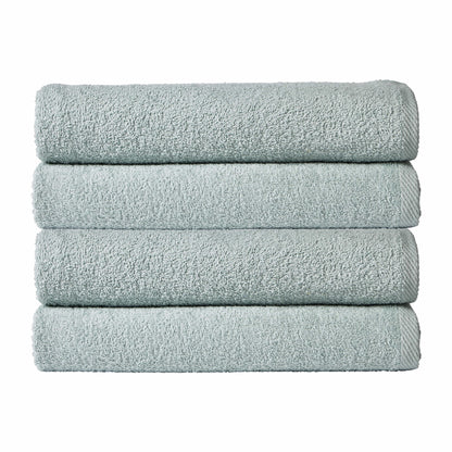 Pack of 4 Large Quick-Drying Lightweight Easycare Indus Valley Cotton Bath Sheets 80x140cm for Home Travel Gym Holidays Multiple Colours by OLIVIA ROCCO