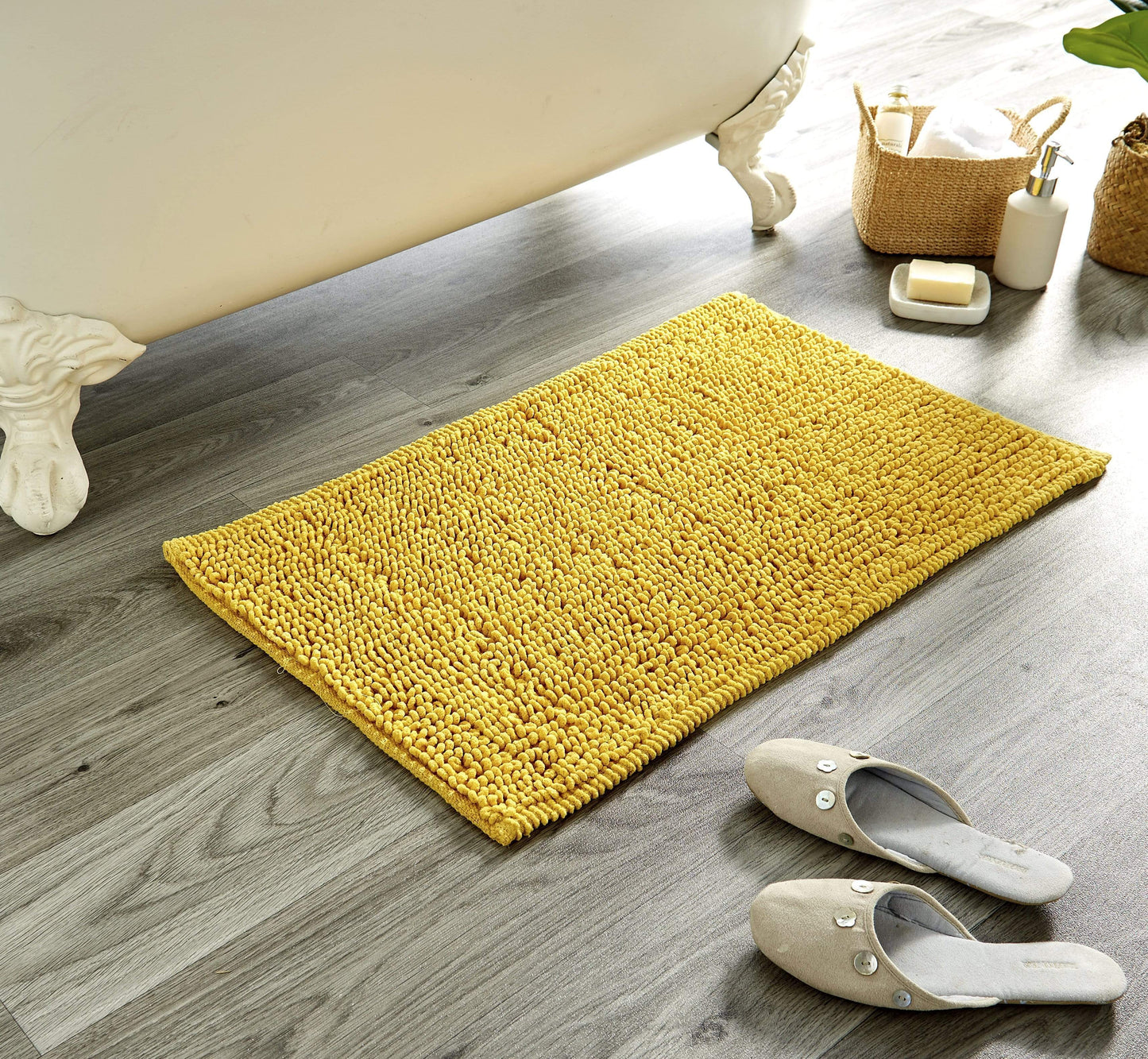 Pebbles Micro Bobble Eco-Friendly Pure Indian Cotton Hand-Woven Bath Mat with Knitted Design for Comfort and Durability by OLIVIA ROCCO