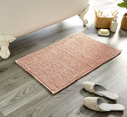 Pebbles Micro Bobble Eco-Friendly Pure Indian Cotton Hand-Woven Bath Mat with Knitted Design for Comfort and Durability by OLIVIA ROCCO