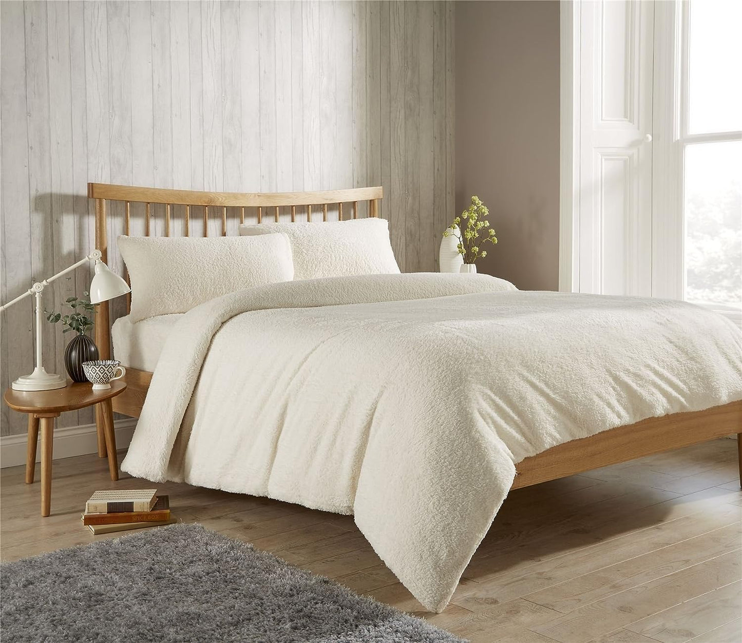 Teddy Fleece Duvet Cover Set for Winter Nights Plush Super Soft Ultimate Comfort in Single Double King Super King Fluffy Bedding by OLIVIA ROCCO