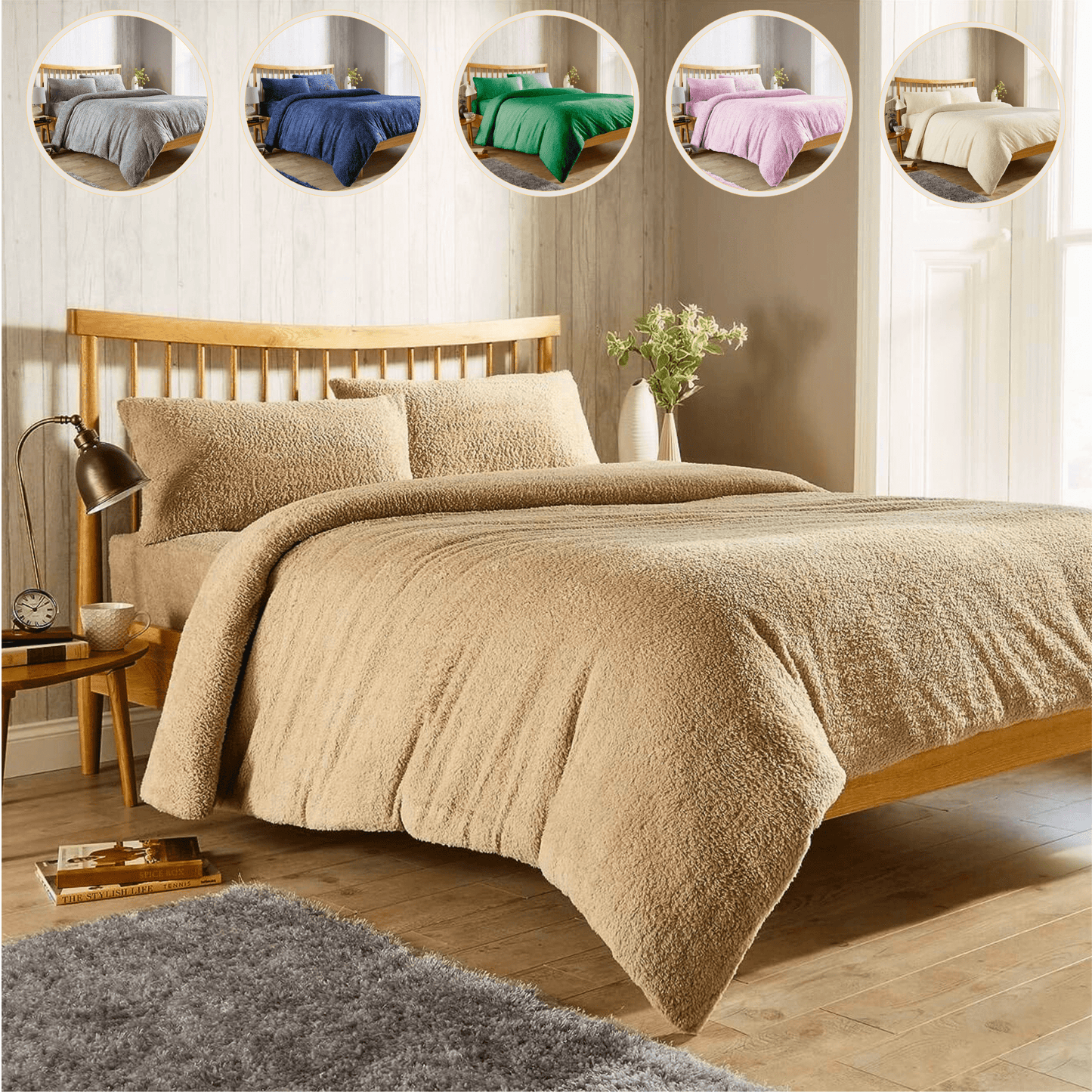 Teddy Fleece Duvet Cover Set for Winter Nights Plush Super Soft Ultimate Comfort in Single Double King Super King Fluffy Bedding by OLIVIA ROCCO