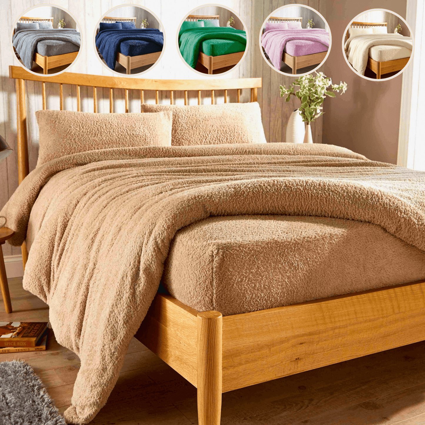 Teddy Fleece Extra Deep Fitted Sheet Plush Super Soft Warm Bedding for Winter Snug Fit Elastic Edges Multiple Sizes Stylish Colours Fluffy Bedding by OLIVIA ROCCO