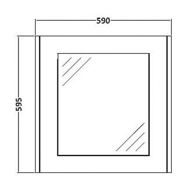 Armoire à miroir Astley 600 mm gris mat