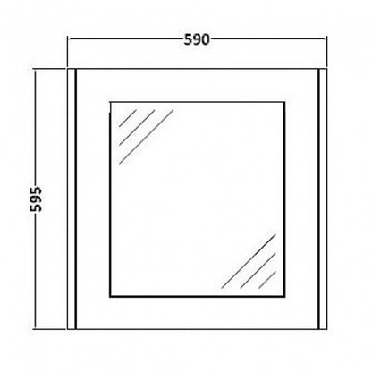 Astley 600mm Mirror Cabinet Matt Grey