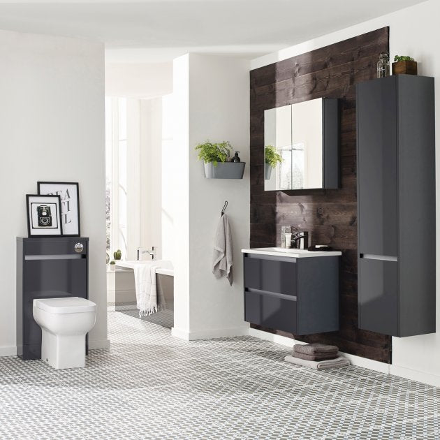 City WC Unit Storm Grey Gloss