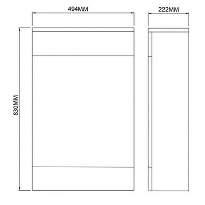 Mueble WC City Gris Tormenta Brillo