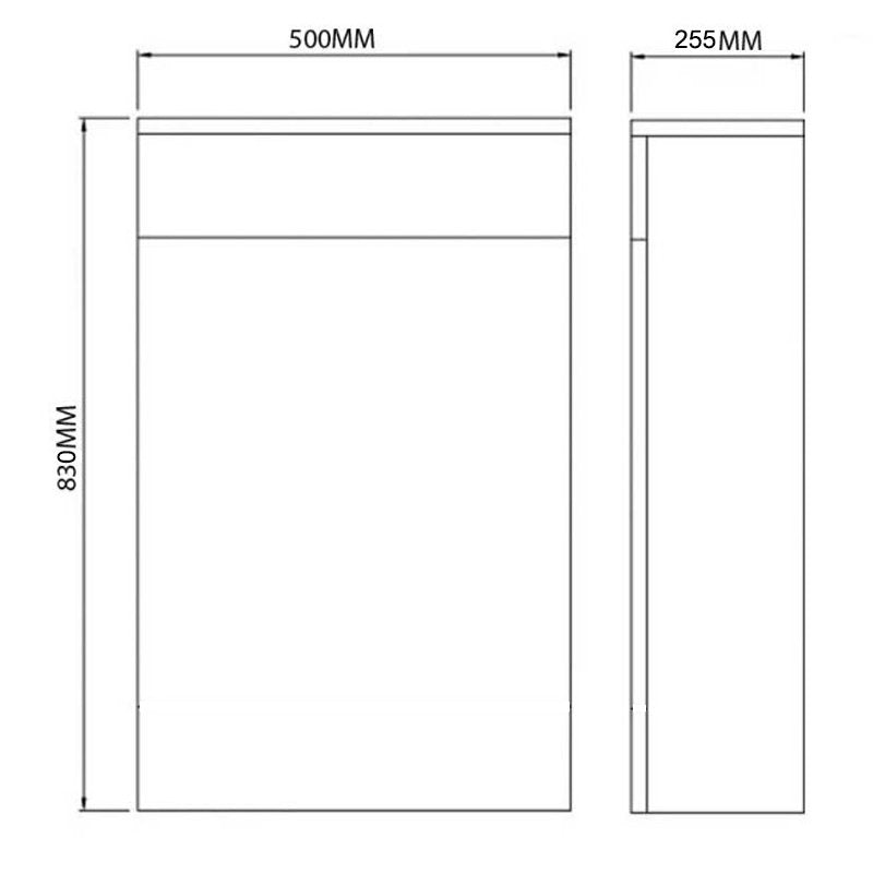 Kore 500mm WC Unit Gloss White