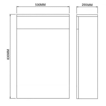 Mueble WC Kore 500mm Blanco Brillo