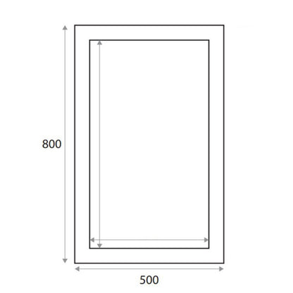 Espejo Kore 800x500mm Gris Oscuro Mate