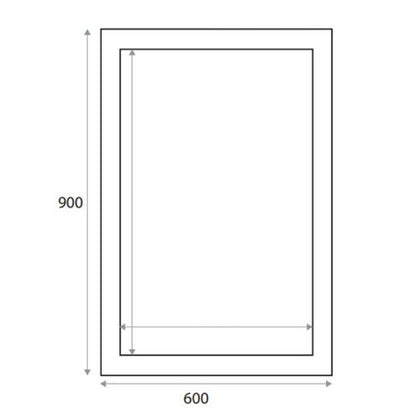 Kore 900x600mm Mirror Oak