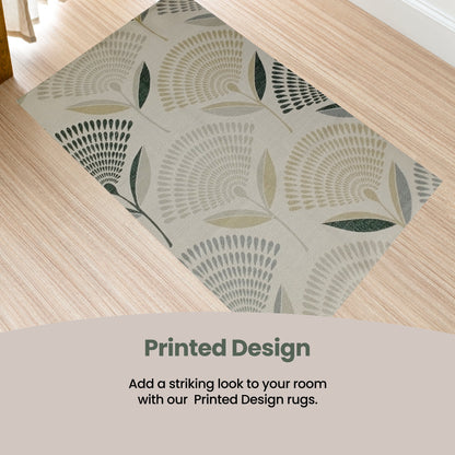 Printed Rug Linnea Design Modern Non-Slip Soft Durable Floor Rug for Living Room Bedroom Office by OLIVIA ROCCO