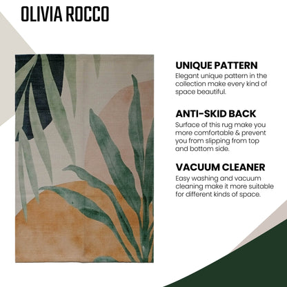 Printed Rug Sabine Design Modern Non-Slip Soft Durable Floor Rug for Living Room Bedroom Office by OLIVIA ROCCO