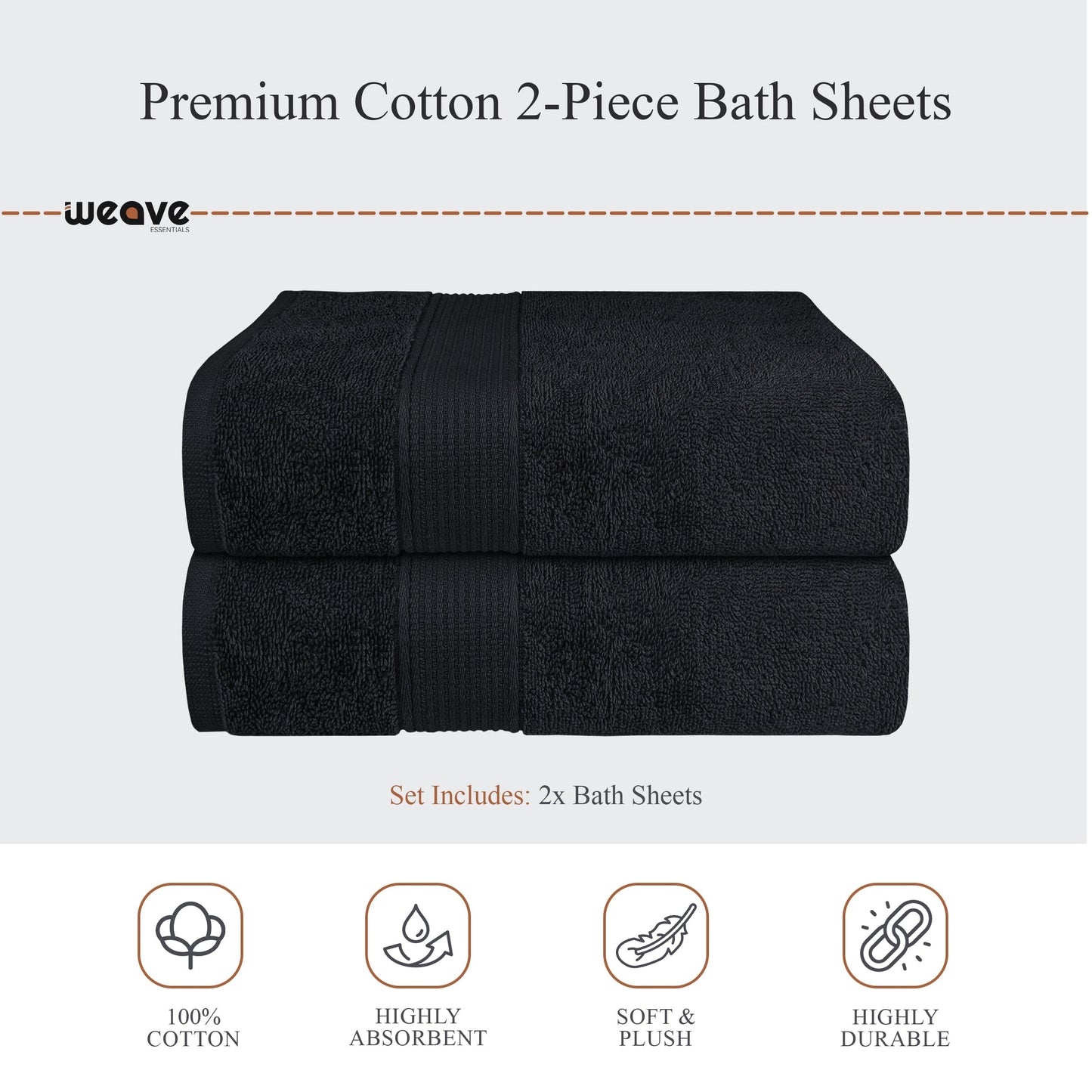 Rhodes Towel Black 100% Cotton Hotel Quality Soft Super Absorbent Hand Bath Towels, Sheets & Face Cloths by OLIVIA ROCCO