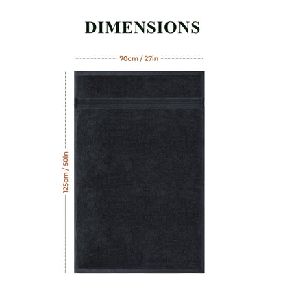 Rhodes Towel Black 100% Cotton Hotel Quality Soft Super Absorbent Hand Bath Towels, Sheets & Face Cloths by OLIVIA ROCCO