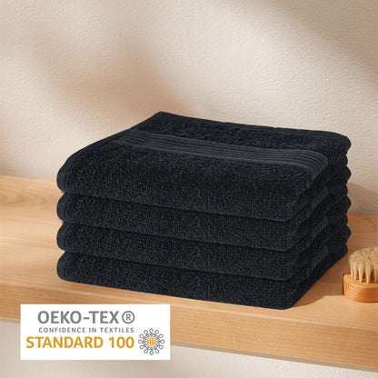Rhodes Towel Black 100% Cotton Hotel Quality Soft Super Absorbent Hand Bath Towels, Sheets & Face Cloths by OLIVIA ROCCO