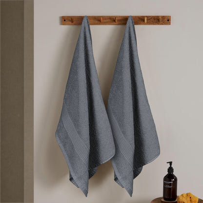 Rhodes Towel Grey 100% Cotton Hotel Quality Soft Super Absorbent Hand Bath Towels, Sheets & Face Cloths by OLIVIA ROCCO