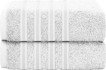 Ritz Viscose Stripe Super Soft Cotton Luxury Absorbent Towels, Jumbo Bath Sheet Packs & Towel Bale Sets Available by OLIVIA ROCCO