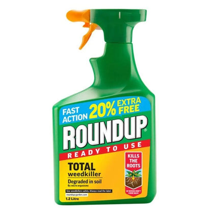 Roundup Total Désherbant Prêt à l'Emploi 1L Plus 20% Extra Gratuit