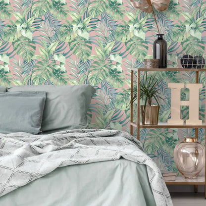 Muriva Teeva Jungle Blush Wallpaper (183501)